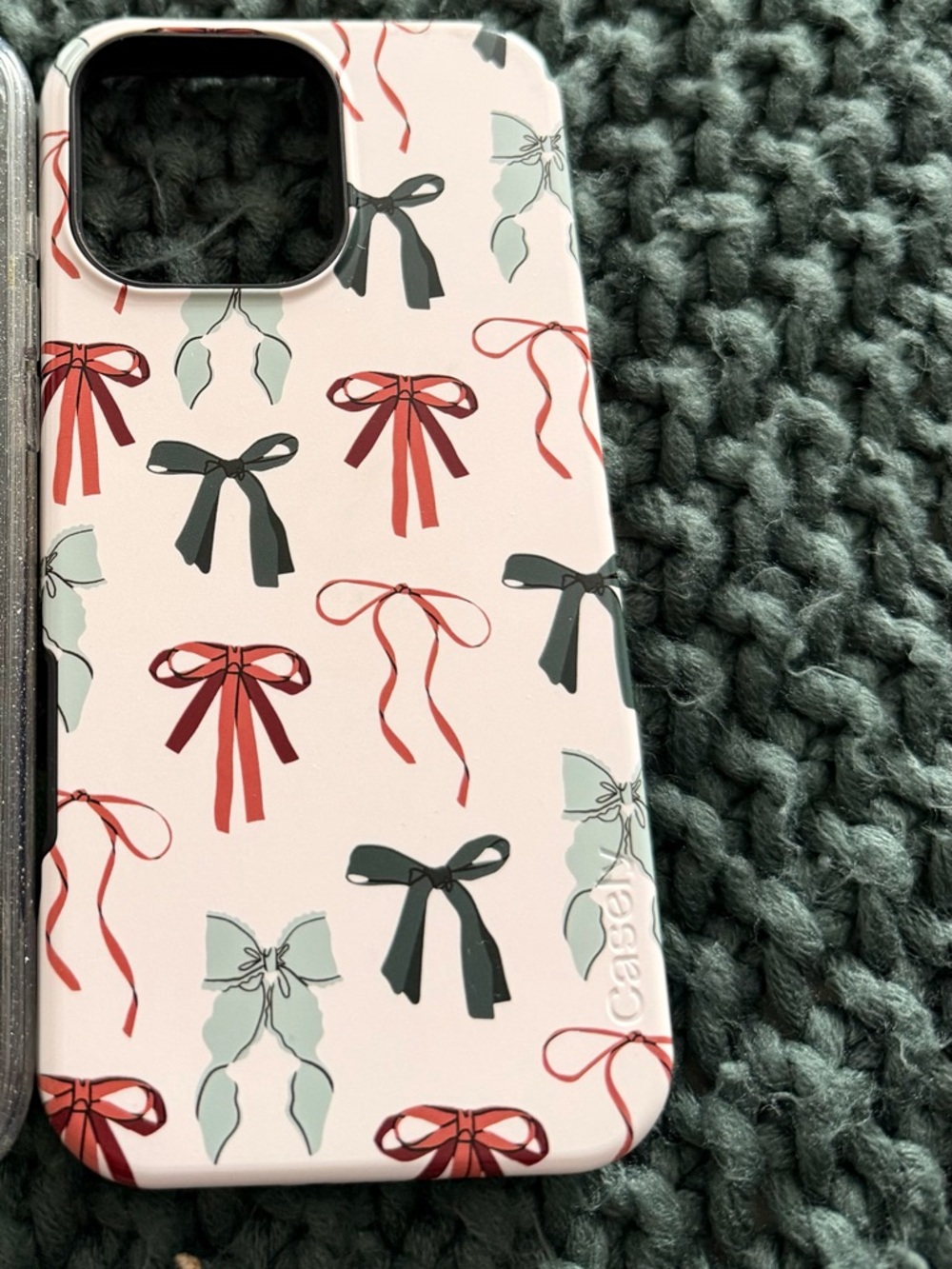Casely Pink Bow Pattern Protective Phone Case iPhone 16 pro max